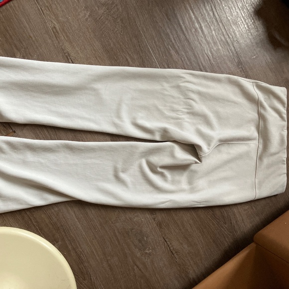 Lululemon Brushed Softstreme Ribbed Zip Flared Pant 32.5" Bone - Picture 1 of 5